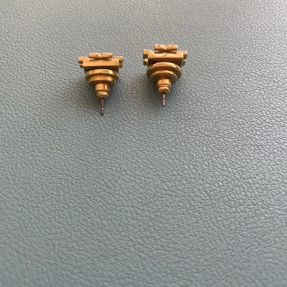 Tory Burch Logo Stud Earrings - Picture 4 of 4